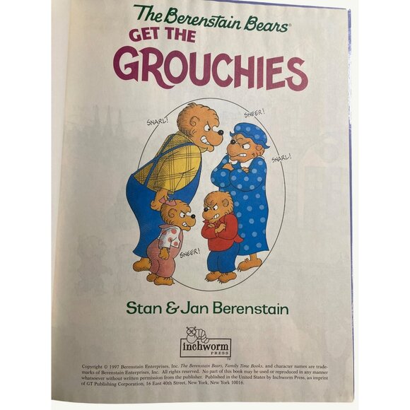 The Berenstain Bears "Get The Grouchies" Hardcover Book - Picture 4 of 11